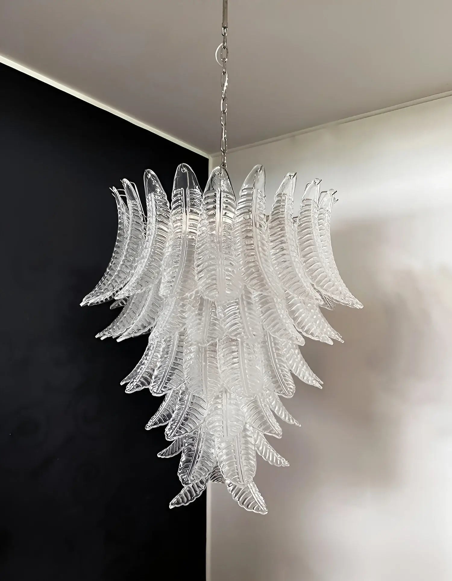 Aurora Lustre Transparent Verre Feuille Cascadant Élégant - Neutralighting