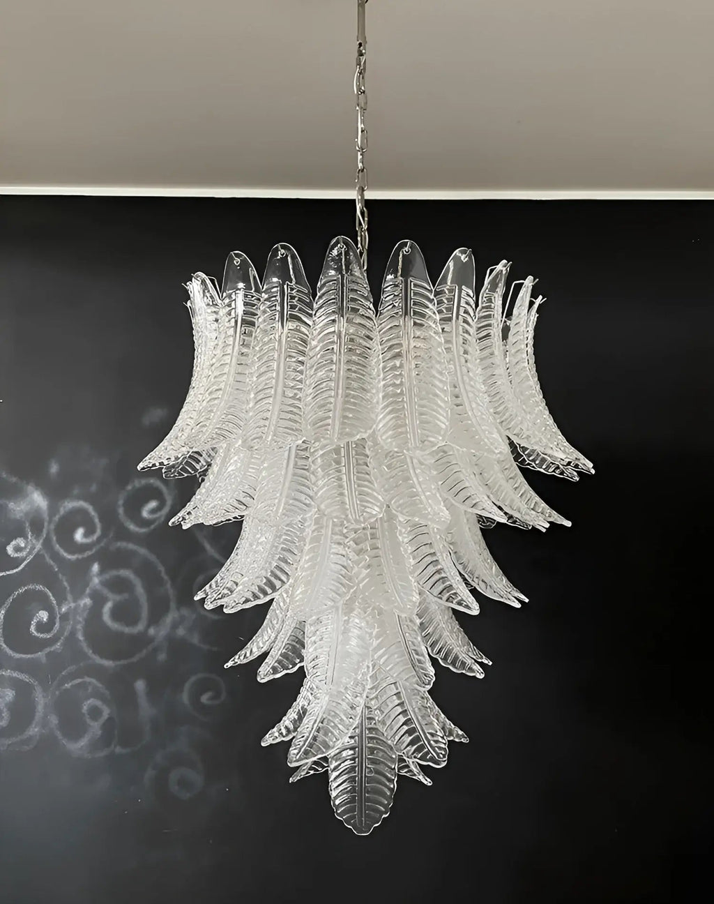 Aurora Lustre Transparent Verre Feuille Cascadant Élégant - Neutralighting