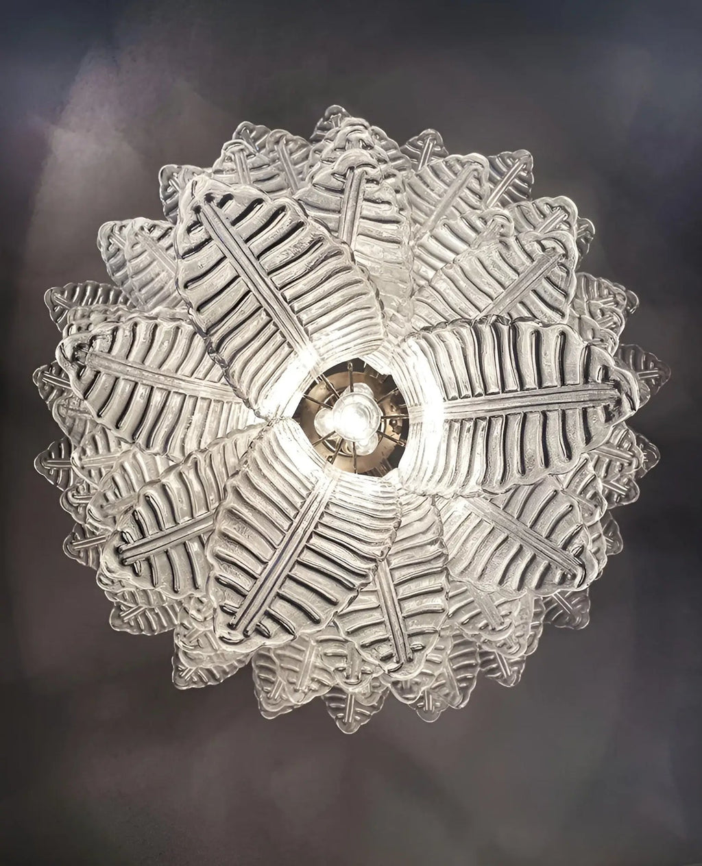 Aurora Lustre Transparent Verre Feuille Cascadant Élégant - Neutralighting