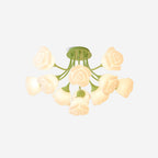 Rose Plafonnier Pétales Sculptés Lueur Douce - Neutralighting