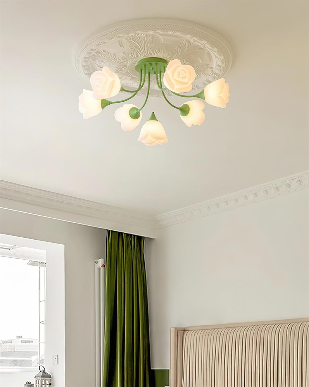 Rose Plafonnier Florale Abat-jour Romantique Lueur - Neutralighting