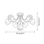 Rose Plafonnier Pétales Sculptés Lueur Douce - Neutralighting