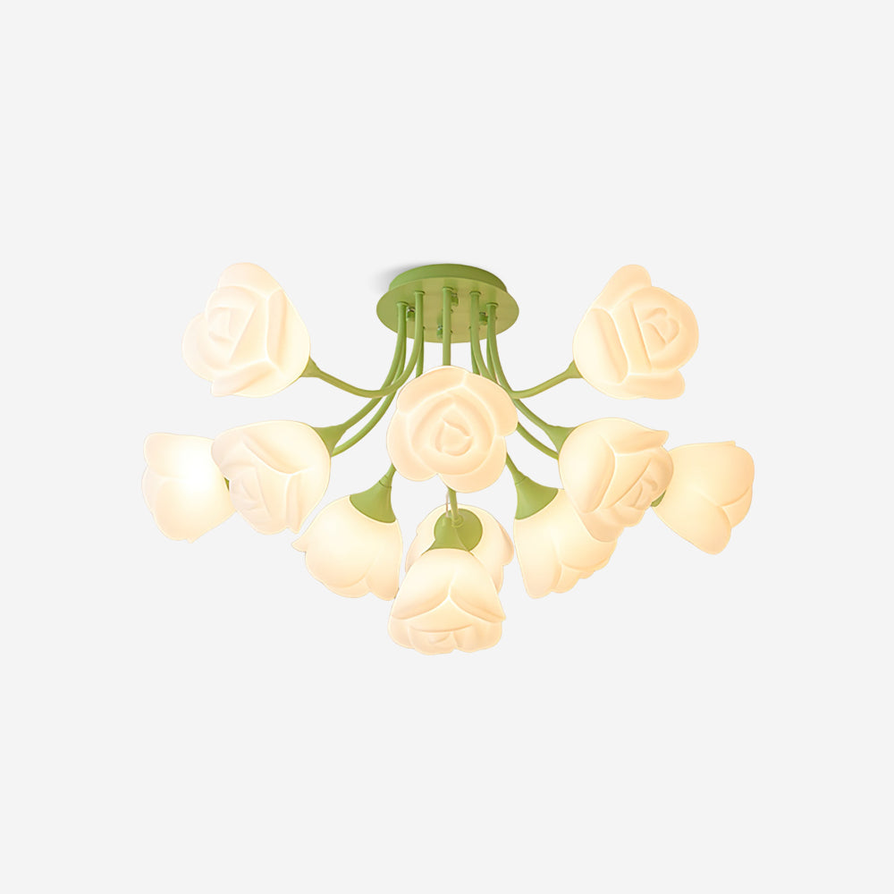 Rose Plafonnier Florale Abat-jour Romantique Lueur - Neutralighting