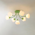 Rose Plafonnier Florale Abat-jour Romantique Lueur - Neutralighting