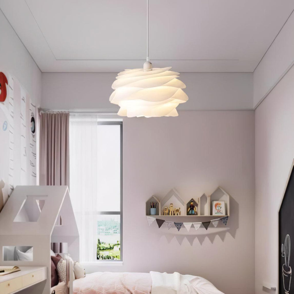 Solara Lampe suspendue en PVC motif rose floral superposé romantique - Neutralighting