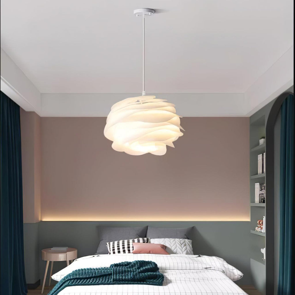 Solara Lampe suspendue en PVC motif rose floral superposé romantique - Neutralighting