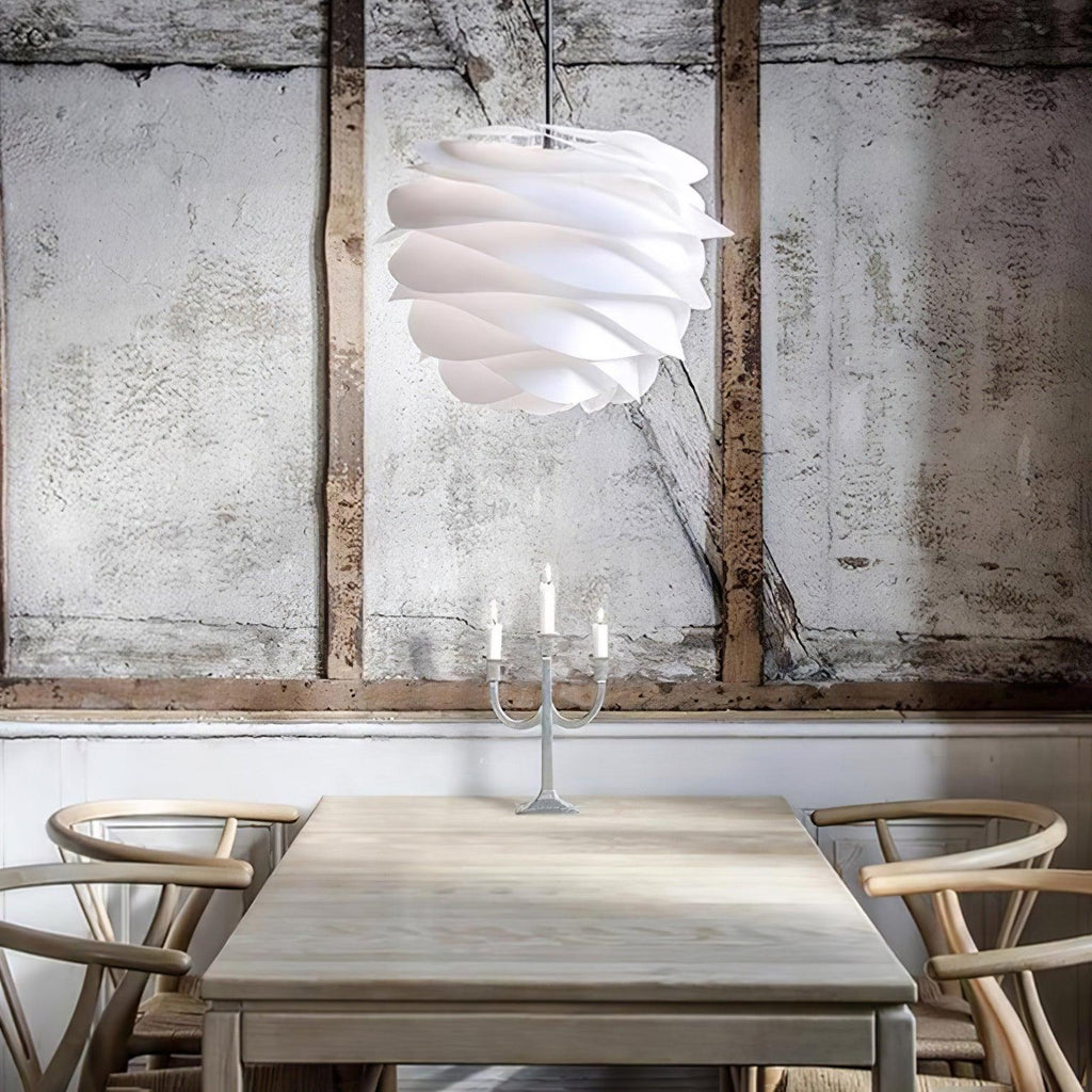 Solara Lampe suspendue en PVC motif rose floral superposé romantique - Neutralighting