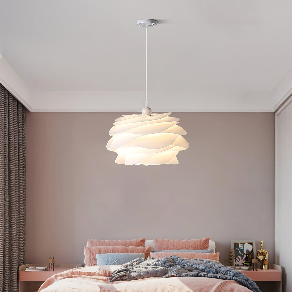 Solara Lampe suspendue en PVC motif rose floral superposé romantique - Neutralighting