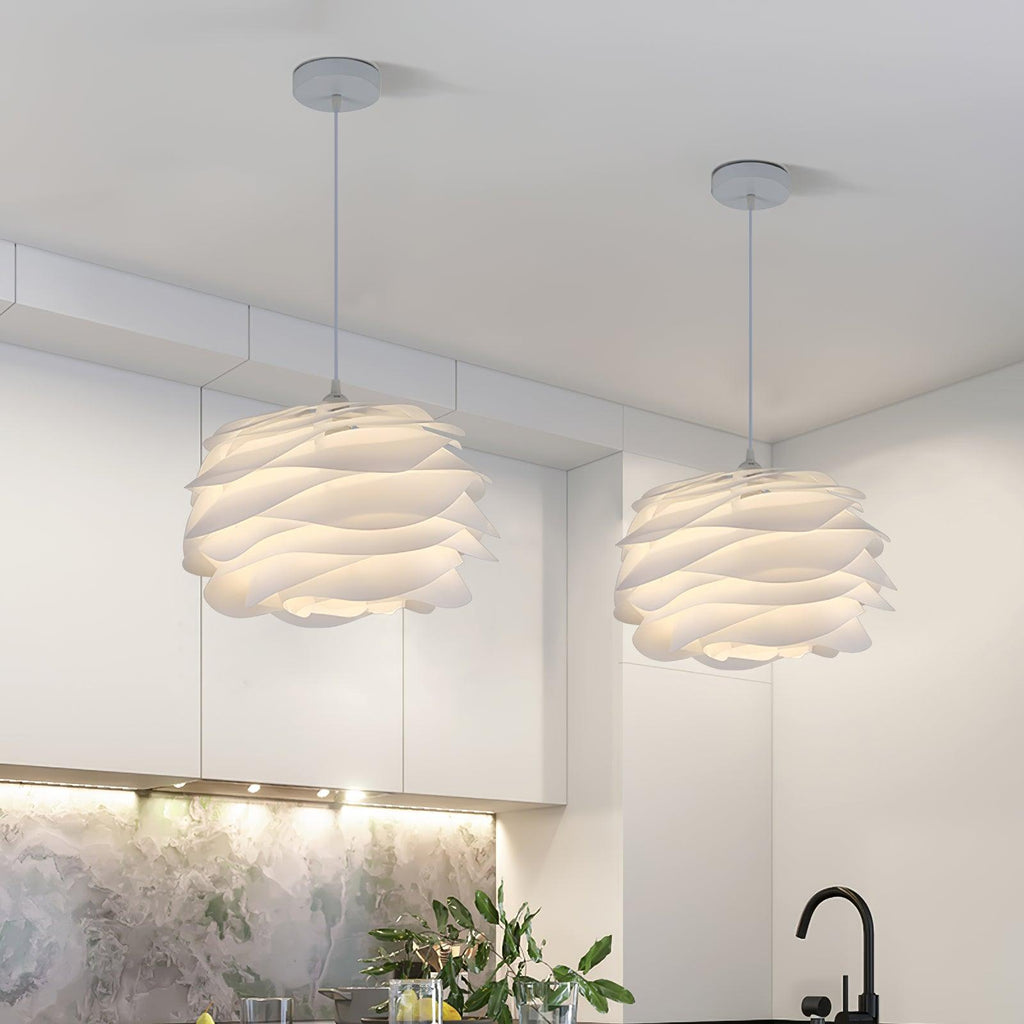 Solara Lampe suspendue en PVC motif rose floral superposé romantique - Neutralighting