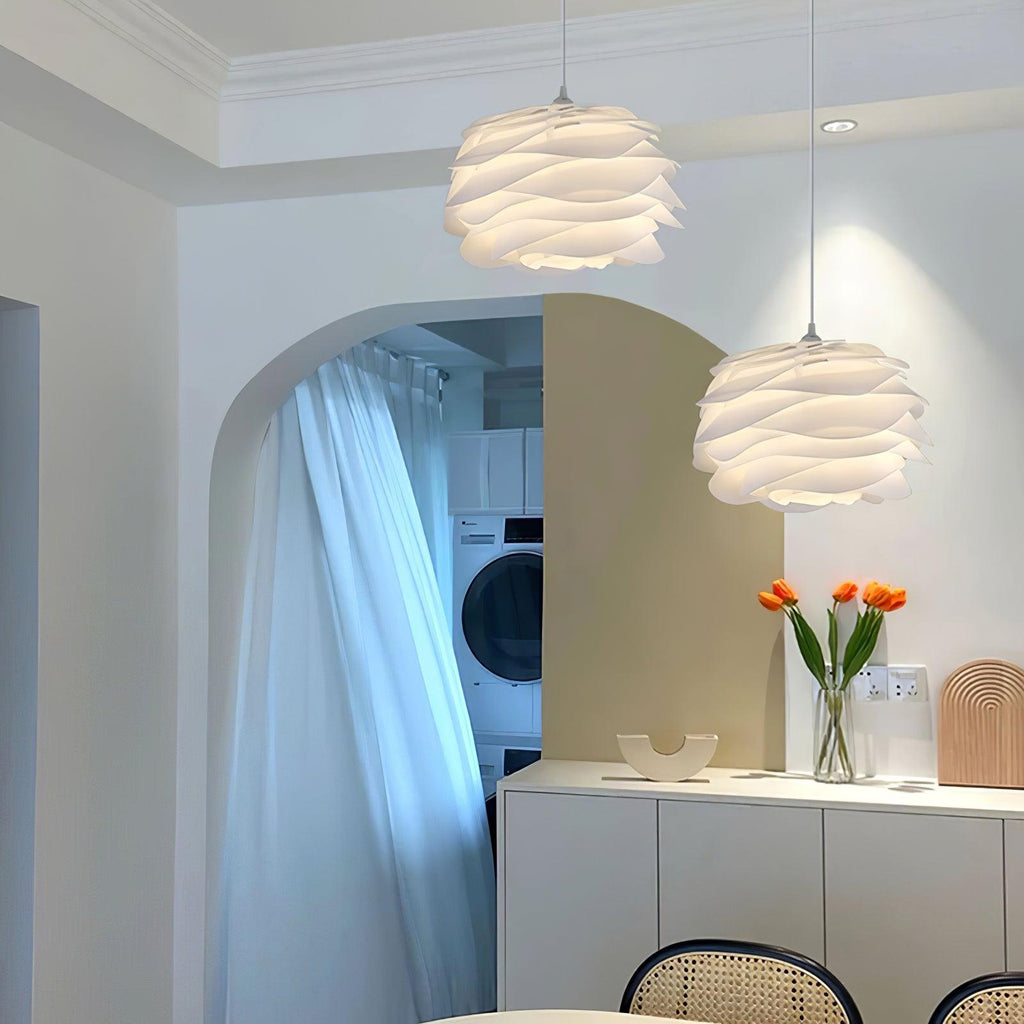 Solara Lampe suspendue en PVC motif rose floral superposé romantique - Neutralighting