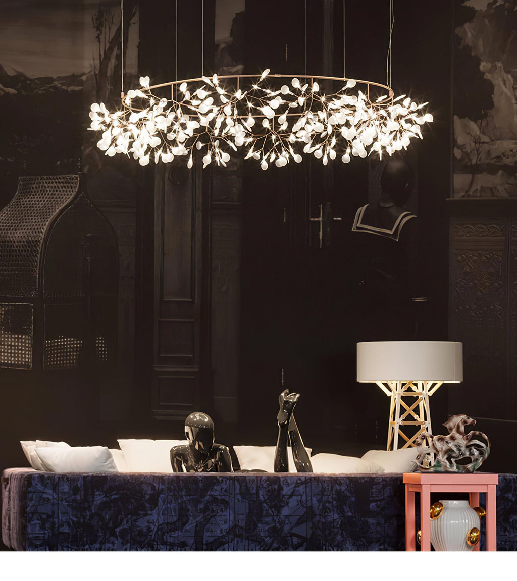 Lustra Chandelier Rose Gold Firefly LED Branch - Neutralighting
