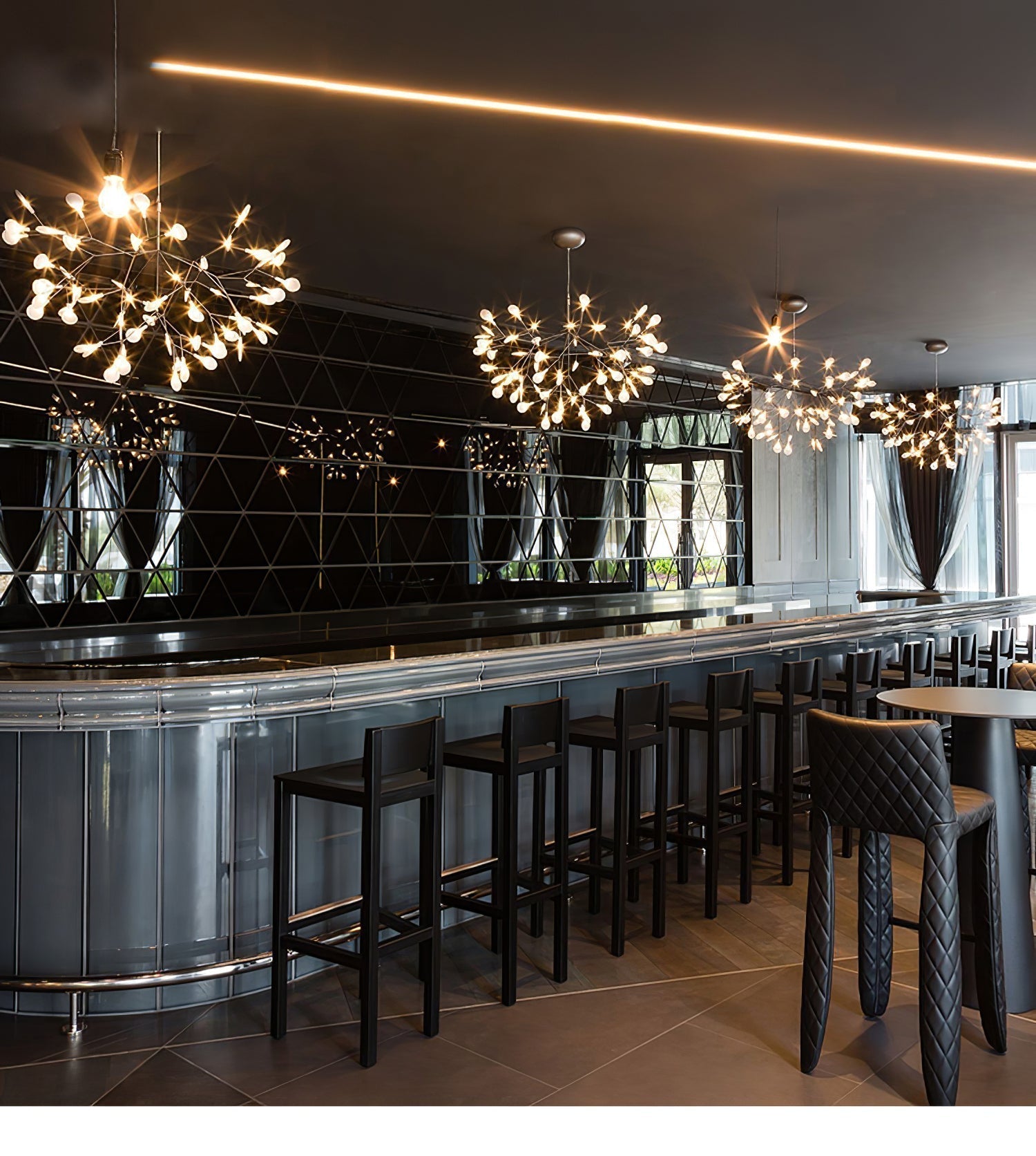 Lustra Chandelier Rose Gold Firefly LED Branch - Neutralighting