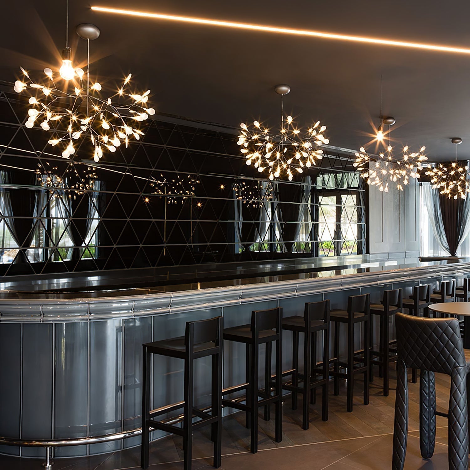 Lustra Chandelier Rose Gold Firefly LED Branch - Neutralighting
