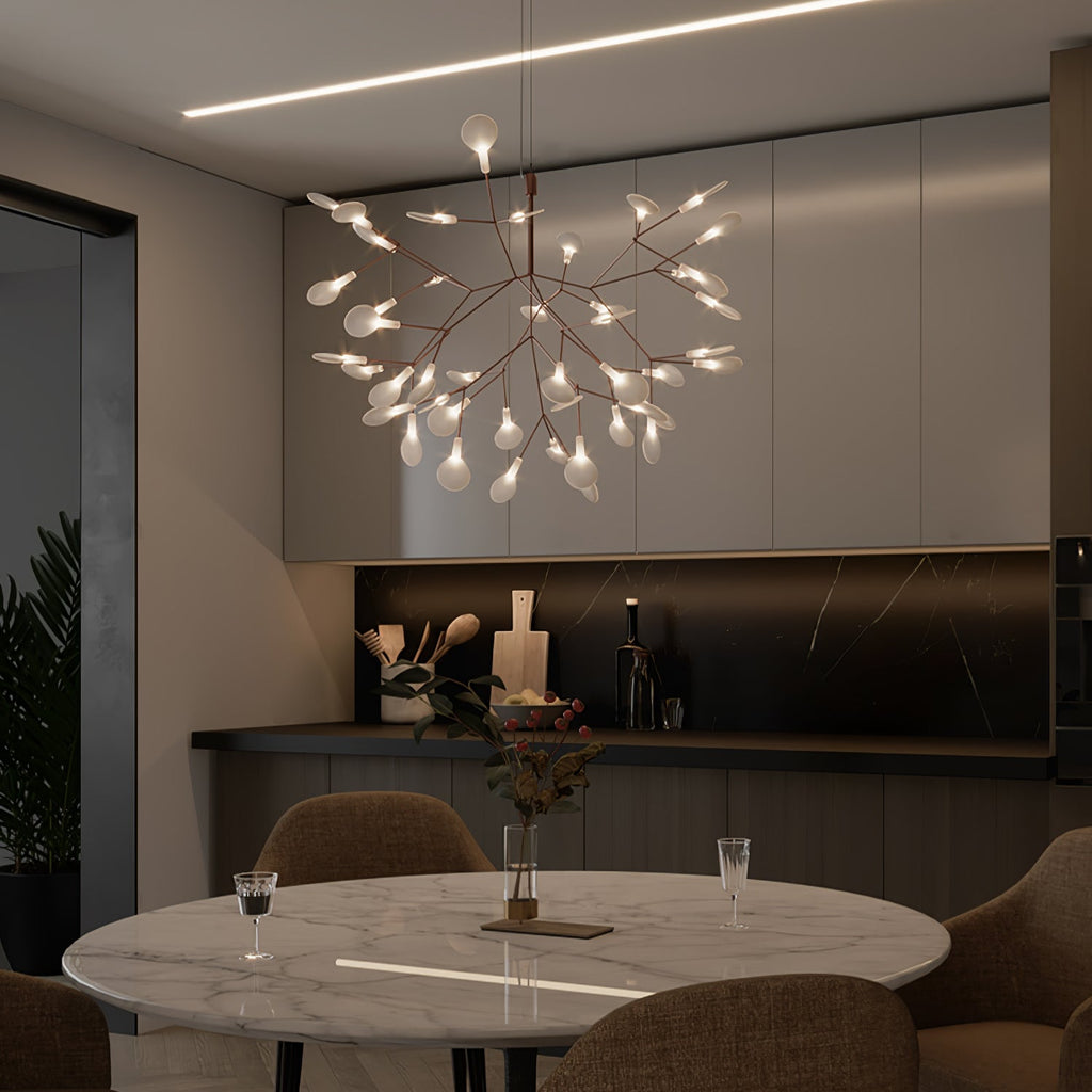 Lustra Chandelier Rose Gold Firefly LED Branch - Neutralighting