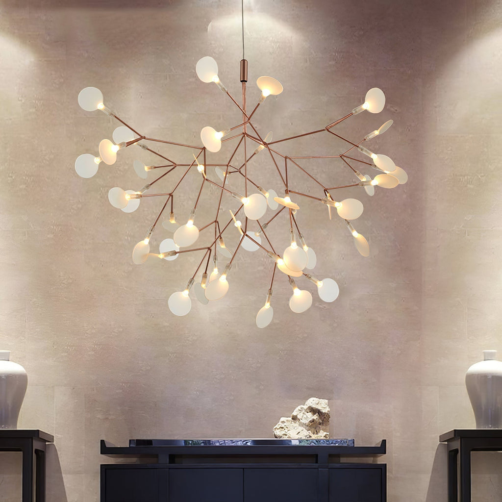 Lustra Chandelier Rose Gold Firefly LED Branch - Neutralighting