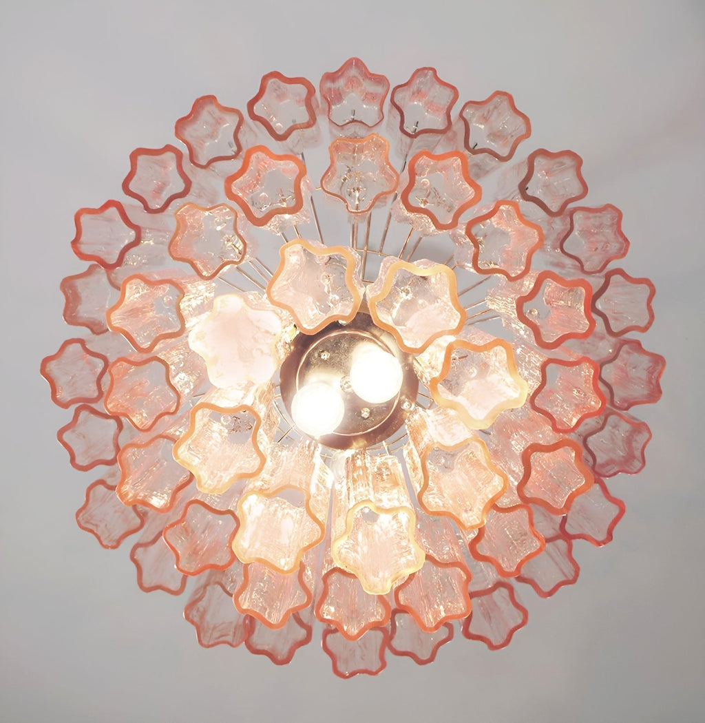 Aurora Lustre Rose Verre Tubes Superposé Moderne - Neutralighting