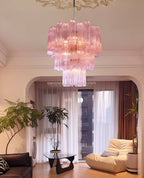 Aurora Lustre Rose Verre Tubes Superposé Moderne - Neutralighting