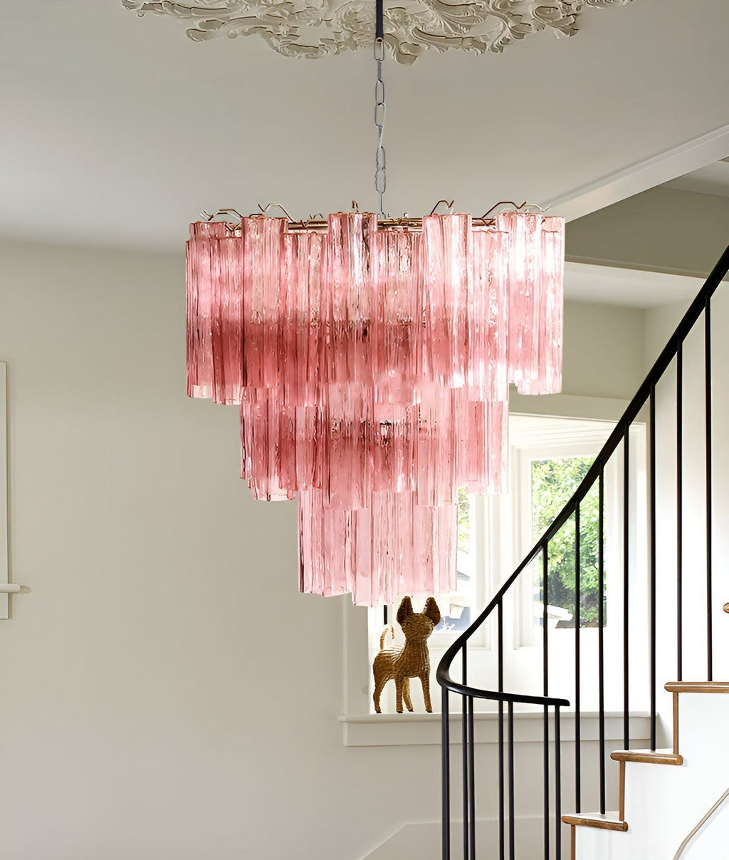 Aurora Lustre Rose Verre Tubes Superposé Moderne - Neutralighting