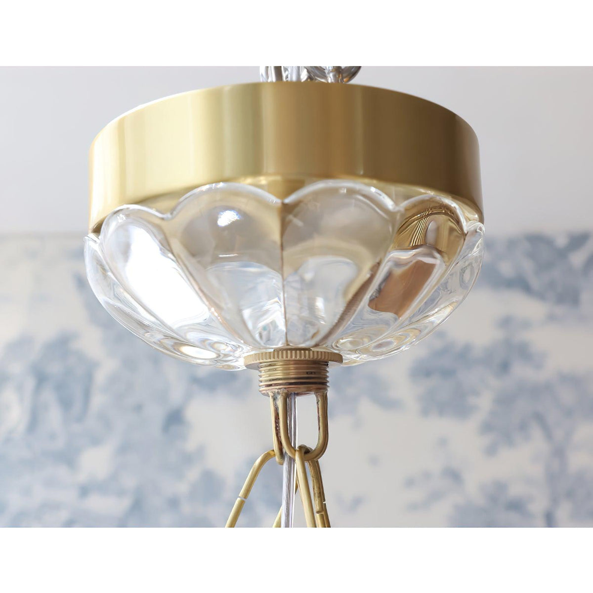 Lustra Lustre Verre Bol Laiton Chaîne - Neutralighting