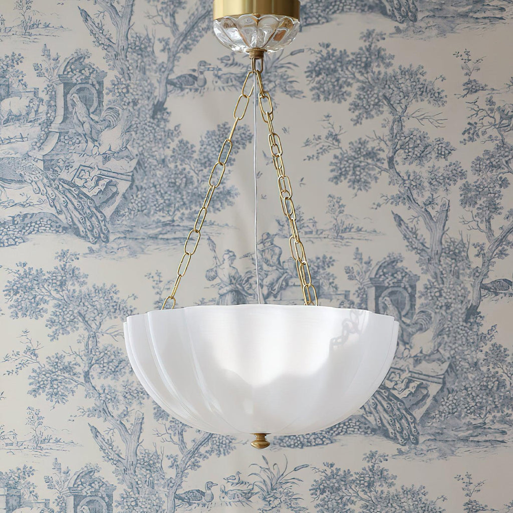 Lustra Lustre Verre Bol Laiton Chaîne - Neutralighting