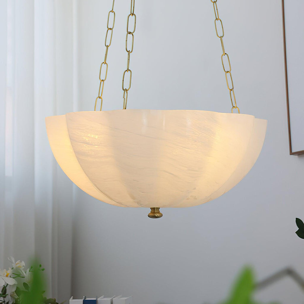 Lustra Lustre Verre Bol Laiton Chaîne - Neutralighting