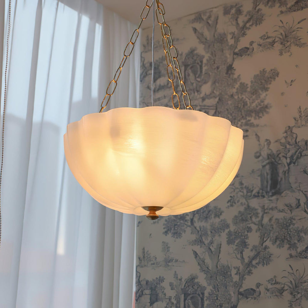 Lustra Lustre Verre Bol Laiton Chaîne - Neutralighting