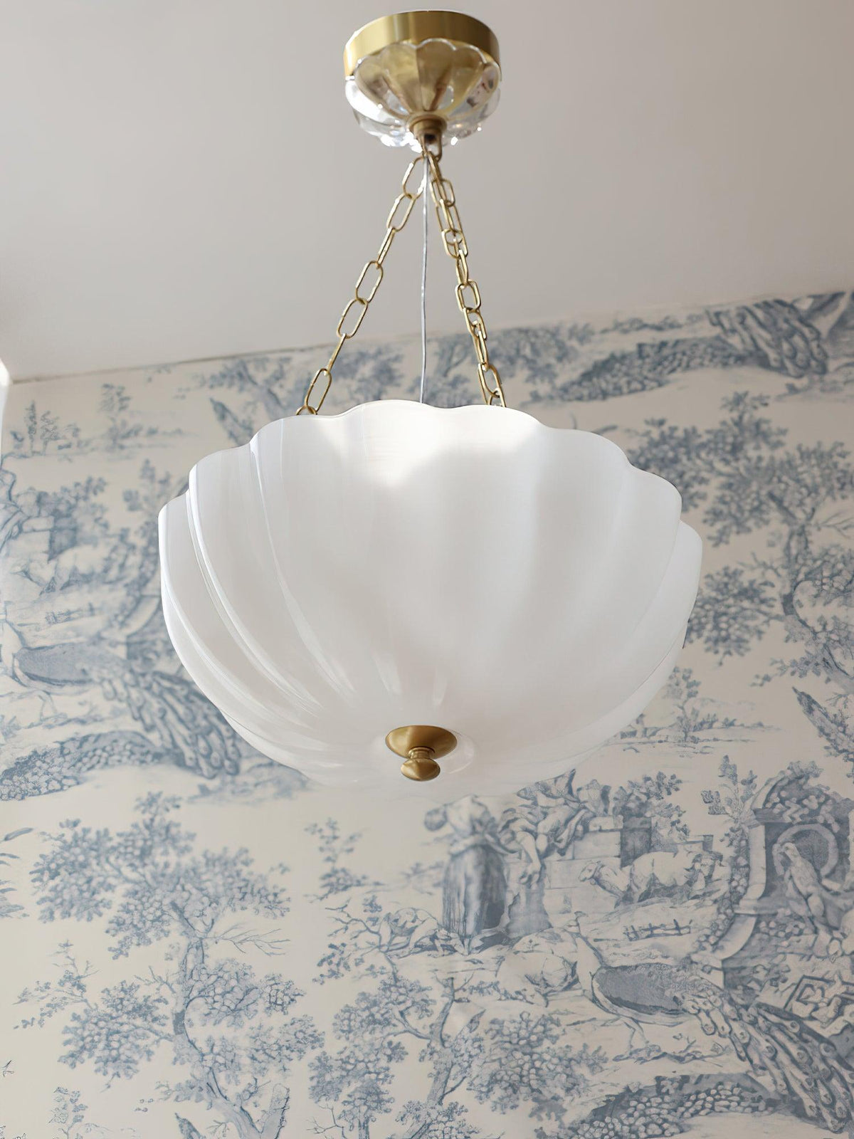 Lustra Lustre Verre Bol Laiton Chaîne - Neutralighting