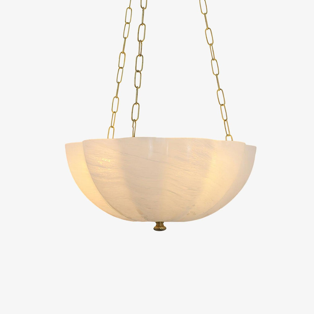 Lustra Lustre Verre Bol Laiton Chaîne - Neutralighting