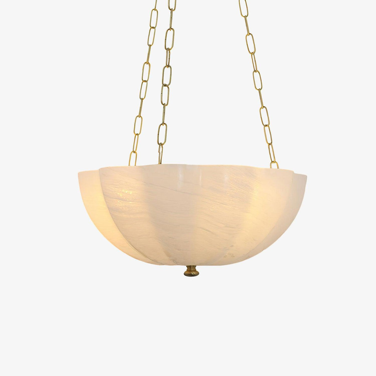 Lustra Lustre Verre Bol Laiton Chaîne - Neutralighting