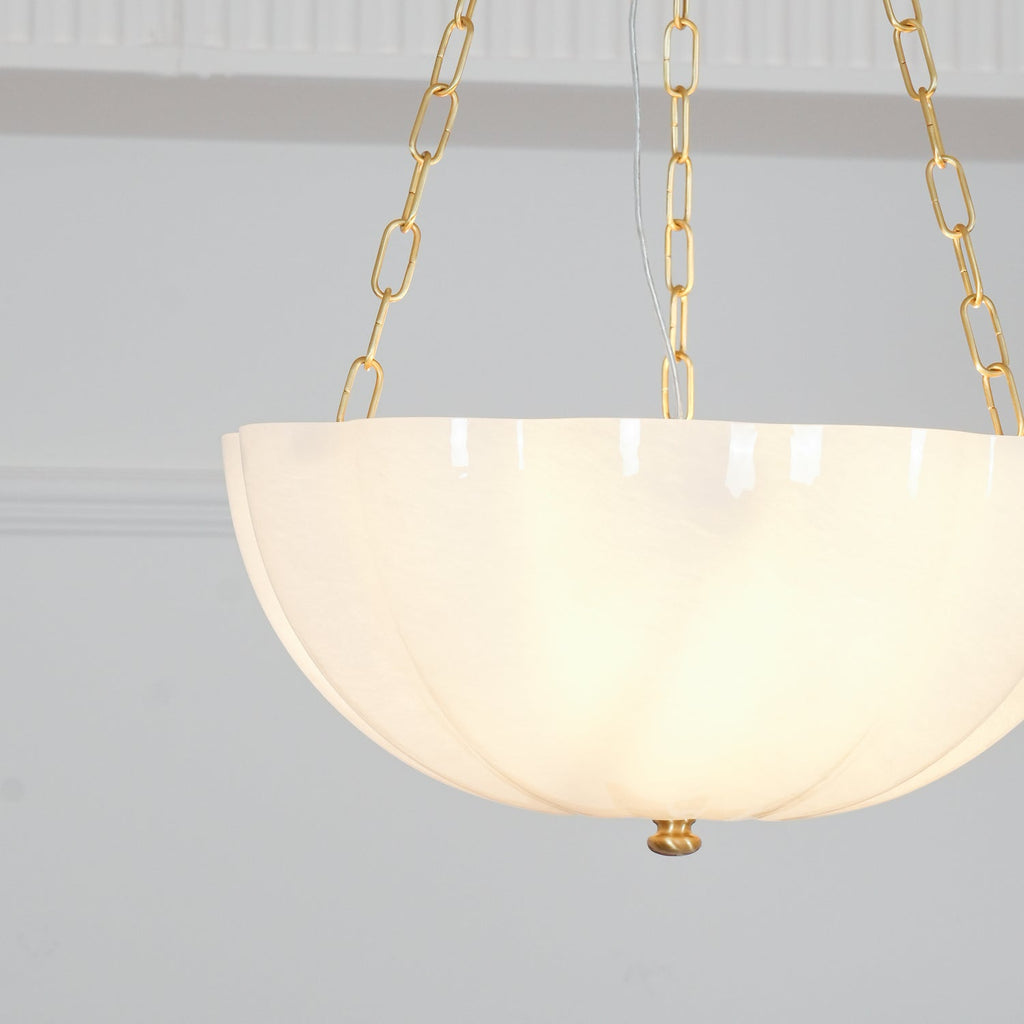 Lustra Lustre Verre Bol Laiton Chaîne - Neutralighting
