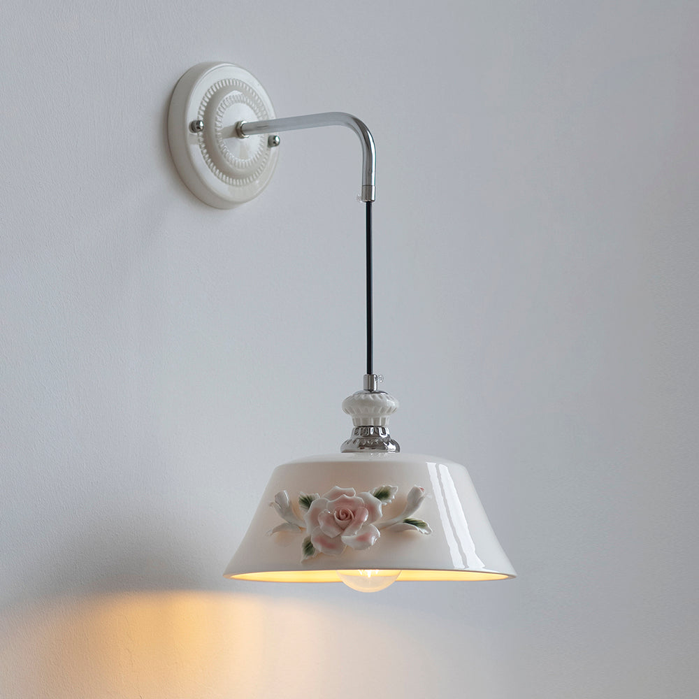 Roselune Applique Murale Porcelaine Florale Romance - Neutralighting