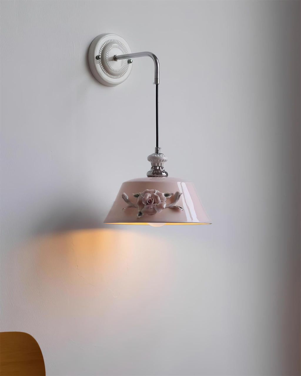 Roselune Applique Murale Porcelaine Florale Romance - Neutralighting