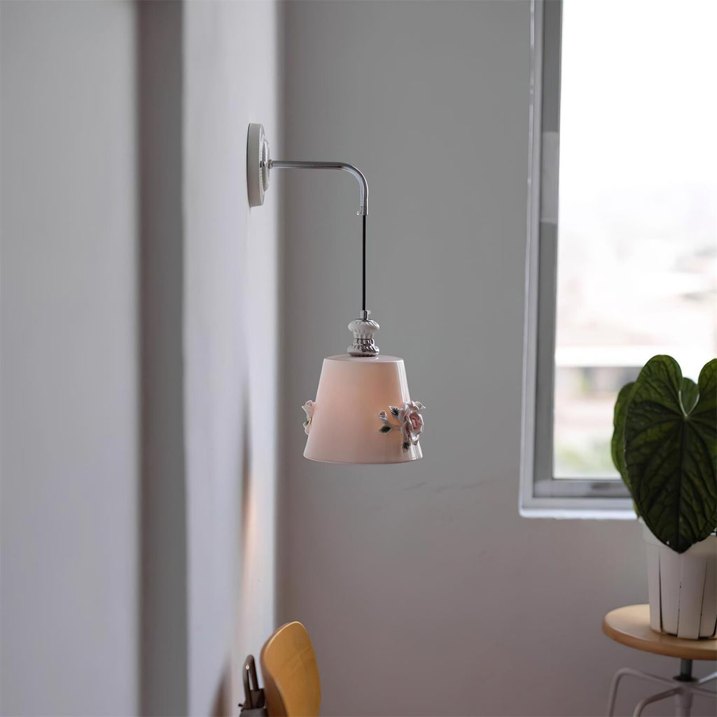 Roselune Applique Murale Porcelaine Florale Romance - Neutralighting