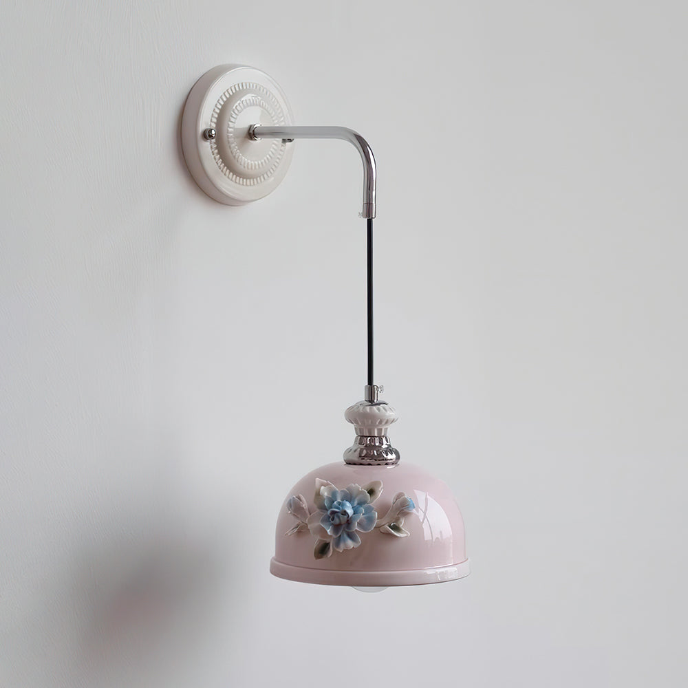 Roselune Applique Murale Porcelaine Florale Romance - Neutralighting