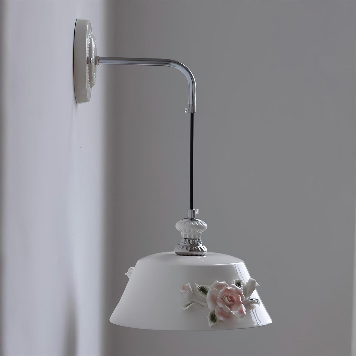 Roselune Applique Murale Porcelaine Florale Romance - Neutralighting