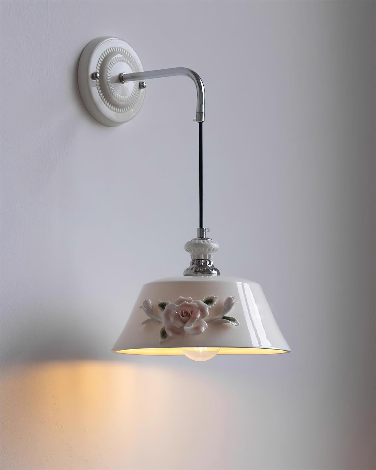 Roselune Applique Murale Porcelaine Florale Romance - Neutralighting