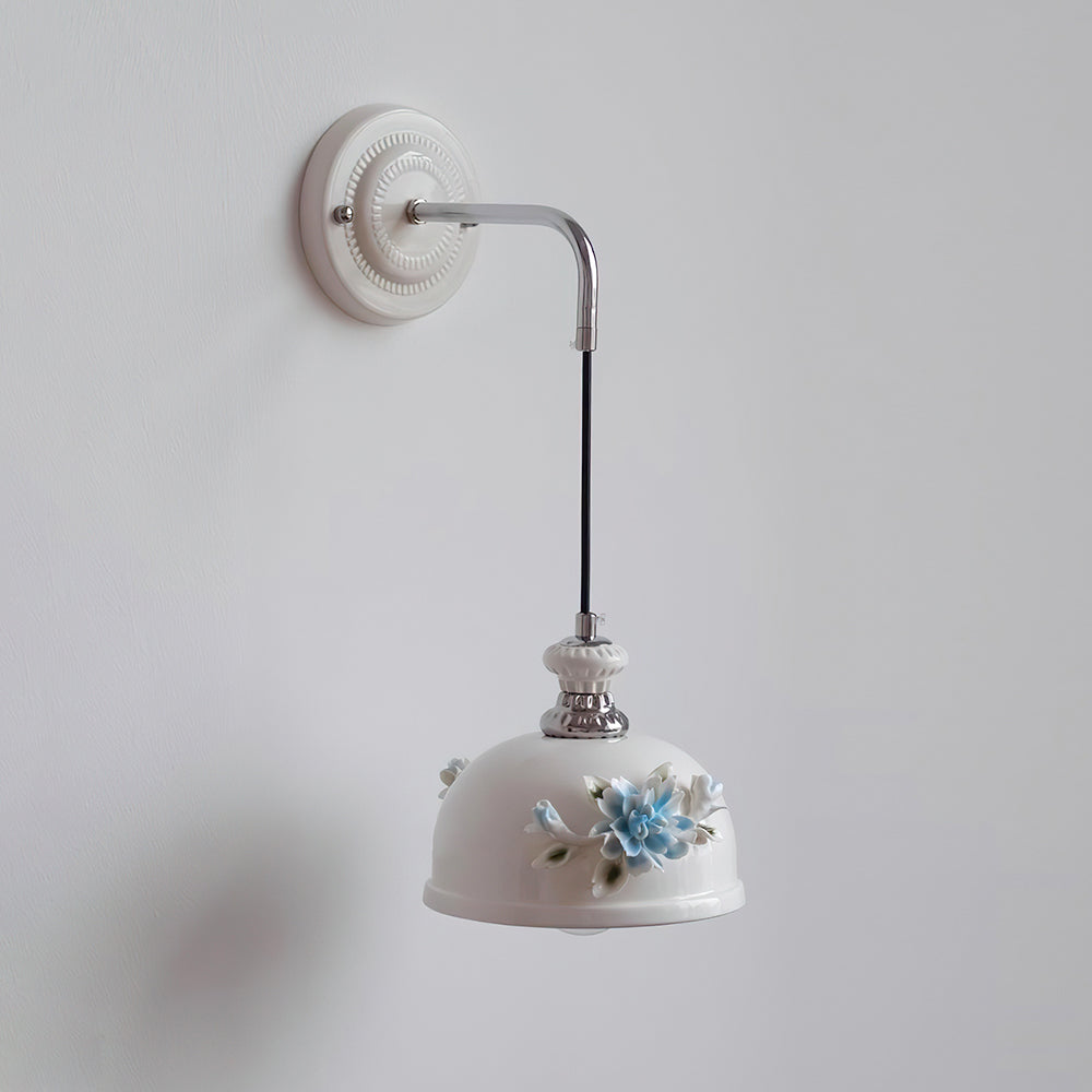 Roselune Applique Murale Porcelaine Florale Romance - Neutralighting