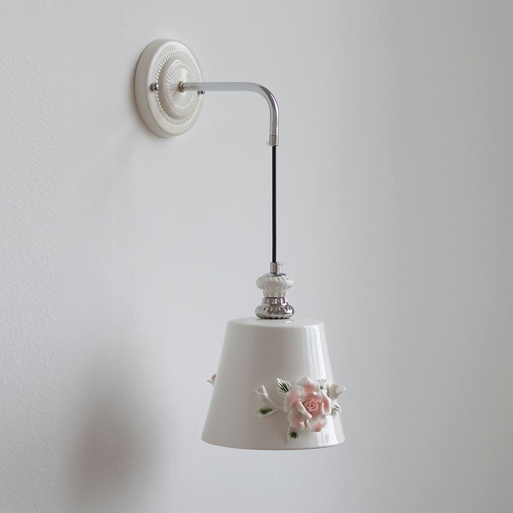 Roselune Applique Murale Porcelaine Florale Romance - Neutralighting