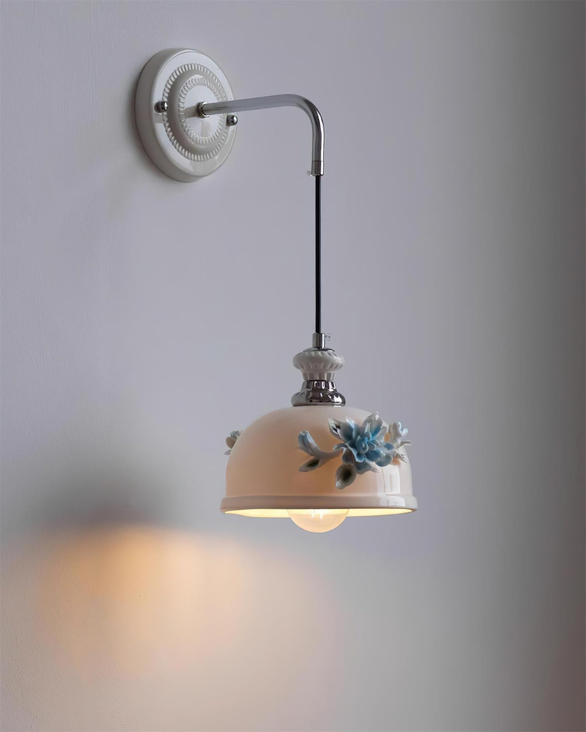 Roselune Applique Murale Porcelaine Florale Romance - Neutralighting