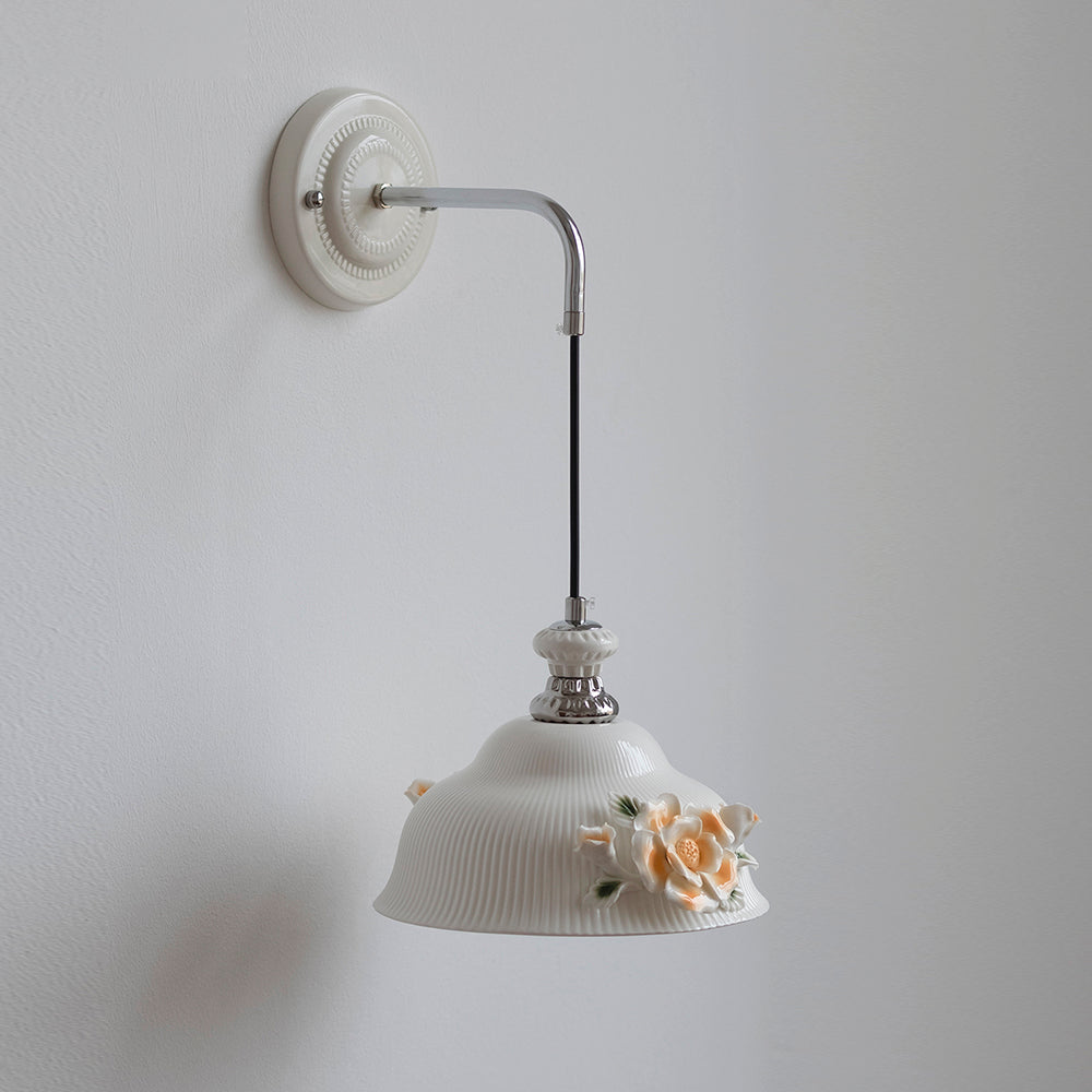 Roselune Applique Murale Porcelaine Florale Romance - Neutralighting