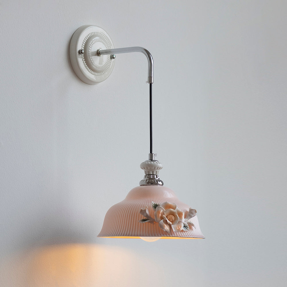 Roselune Applique Murale Porcelaine Florale Romance - Neutralighting