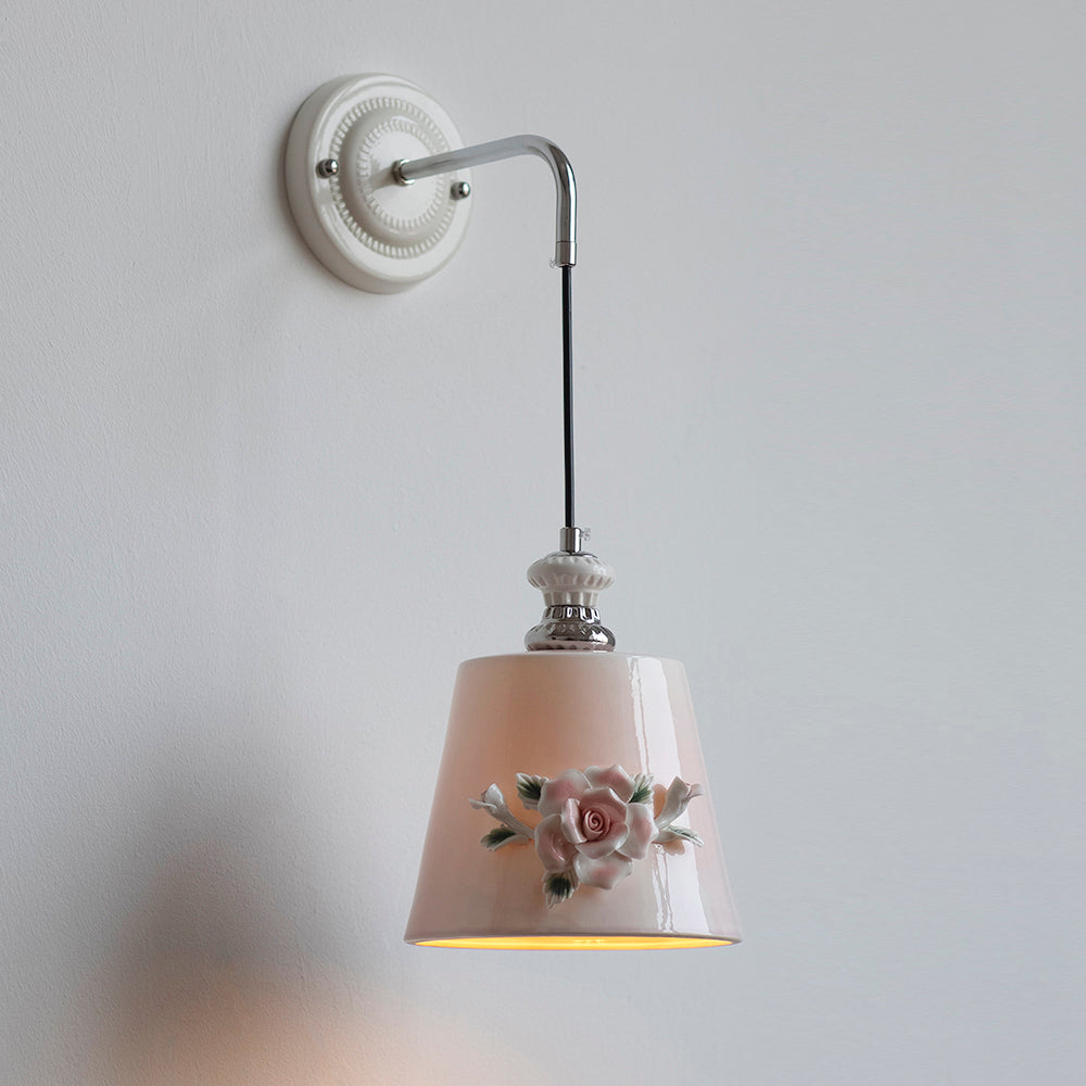 Roselune Applique Murale Porcelaine Florale Romance - Neutralighting