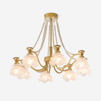 Landi Lustre Pétales en Verre Rose Drapés - Neutralighting