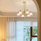Landi Lustre Pétales en Verre Rose Drapés - Neutralighting