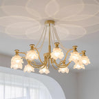 Landi Lustre Pétales en Verre Rose Drapés - Neutralighting