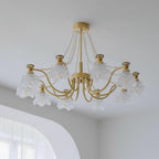 Landi Lustre Pétales en Verre Rose Drapés - Neutralighting