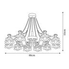 Landi Lustre Pétales en Verre Rose Drapés - Neutralighting
