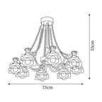 Landi Lustre Pétales en Verre Rose Drapés - Neutralighting