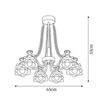 Landi Lustre Pétales en Verre Rose Drapés - Neutralighting