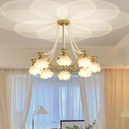 Landi Lustre Pétales en Verre Rose Drapés - Neutralighting